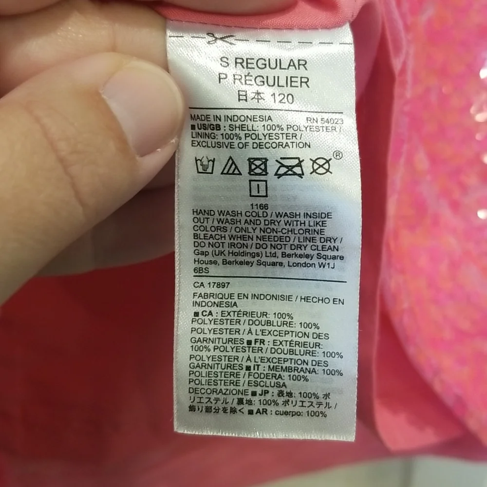 GapKids Factory Hot Pink Sequined Skirt, Girls Size S (6/7)